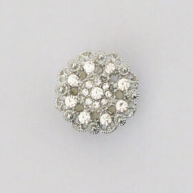 Krystalknap m/sølv