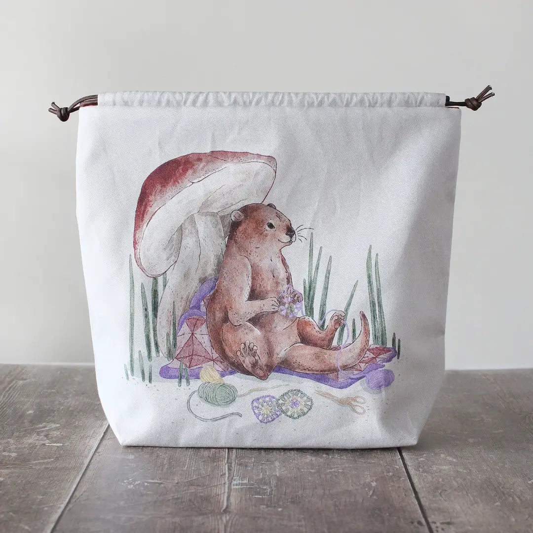 Illustreret projekttaske fra The Blue Rabbit House