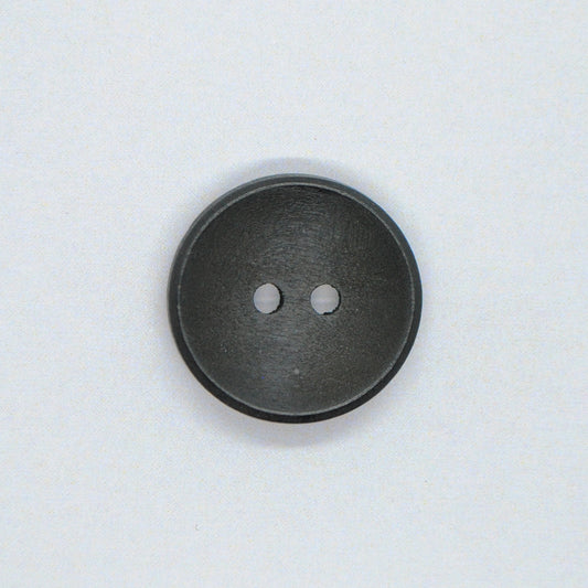 Sort træ knap m. 2 hul 20 mm