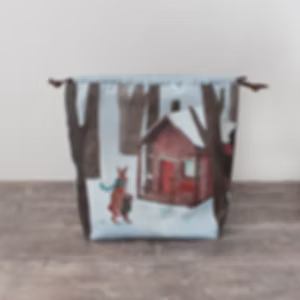 Illustreret projekttaske fra The Blue Rabbit House