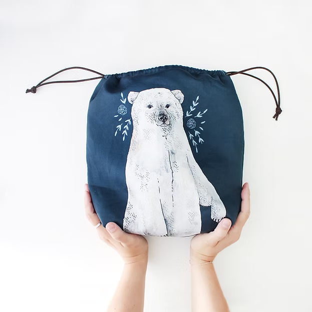 Illustreret projekttaske fra The Blue Rabbit House