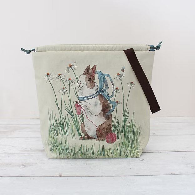 Illustreret projekttaske fra The Blue Rabbit House
