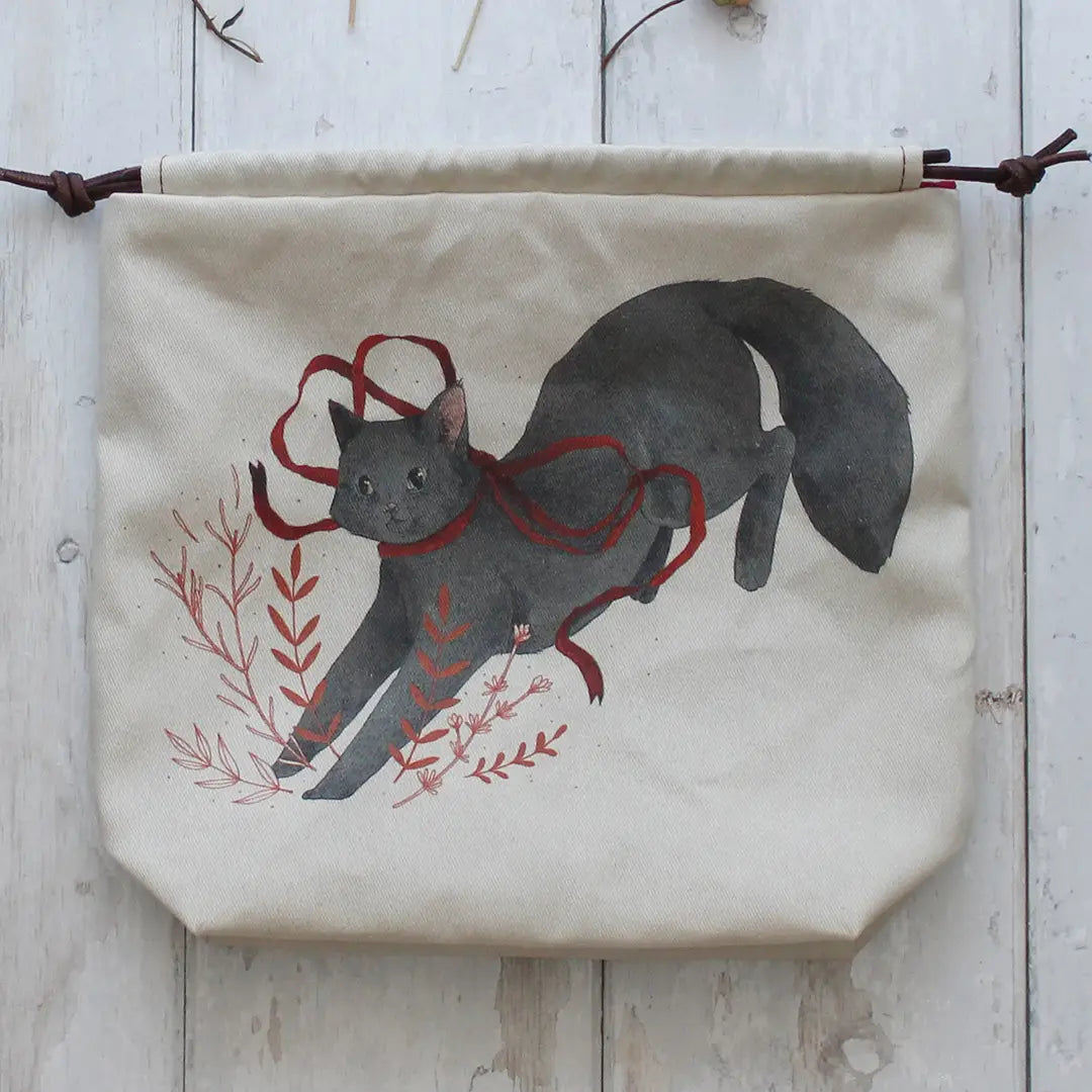 Illustreret projekttaske fra The Blue Rabbit House