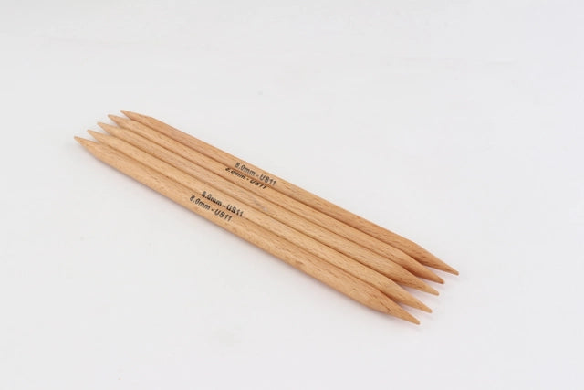 KnitPro basix beech strømpepinde i træ