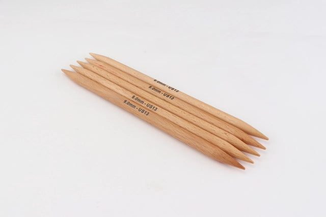 KnitPro basix beech strømpepinde i træ
