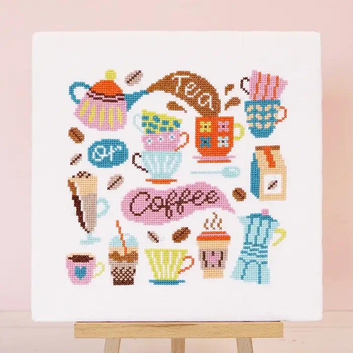 Kaffe og te broderi-kit